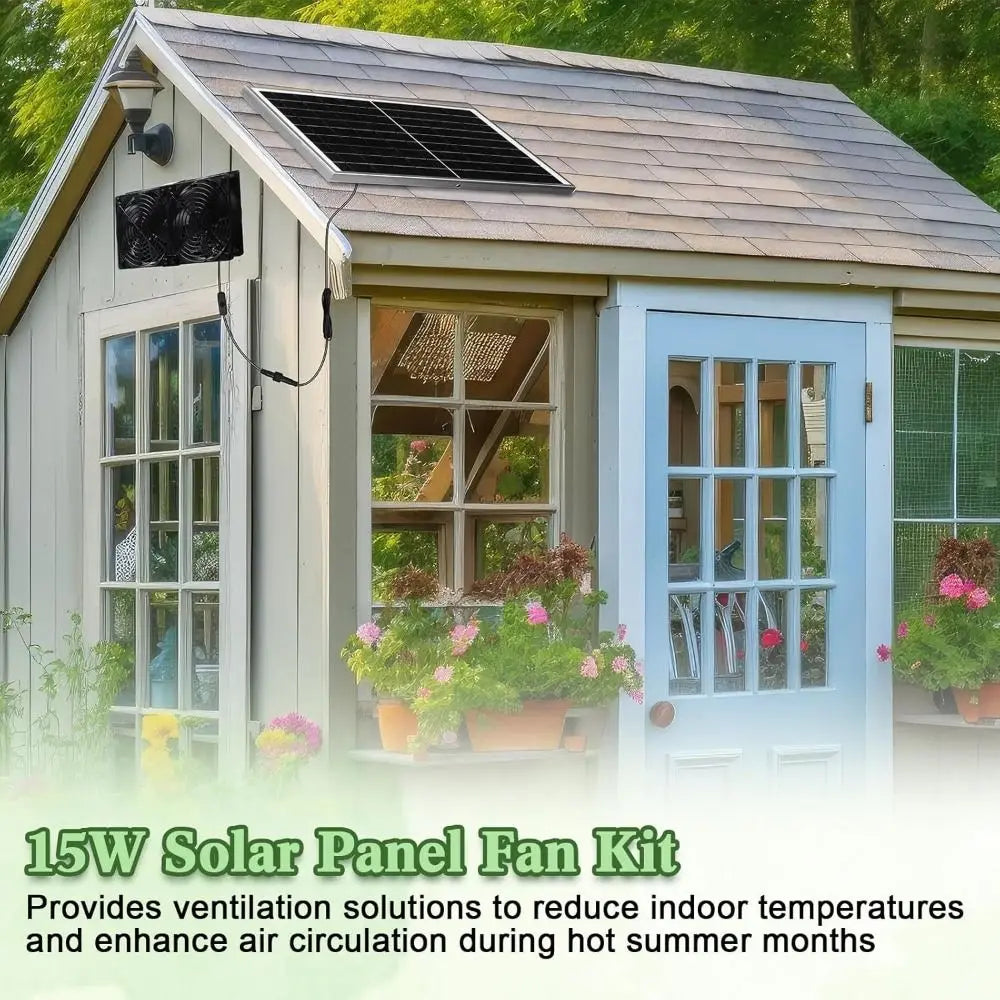 15W Solar Exhaust Fan – Ventilation for Pet Houses & Coops Solar Exhaust Fan Axl