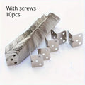 10-Pack Stainless Steel 90° L Corner Brackets for Shelves & Furniture Corner Brackets Axl 10pcs