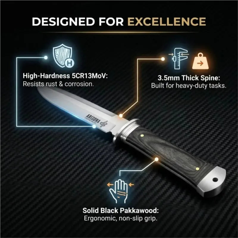 Heavy-Duty Kitchen Knife – 5Cr13 Steel & Pakkawood Handle Chef Kitchen Knife Axl
