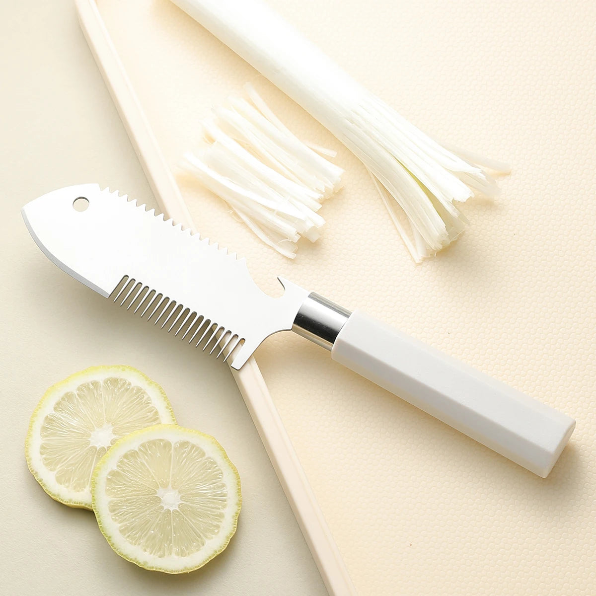 Stainless Steel Scallion Slicer – Ergonomic Vegetable Cutter Vegetable Slicer Axl 1pcs