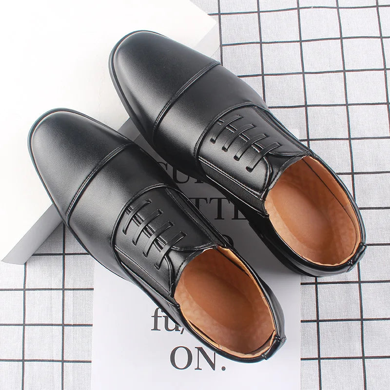 YBQJOO Men's Black Oxford Derby Dress Shoes – Lace-Up Men's Dress Shoes Axl