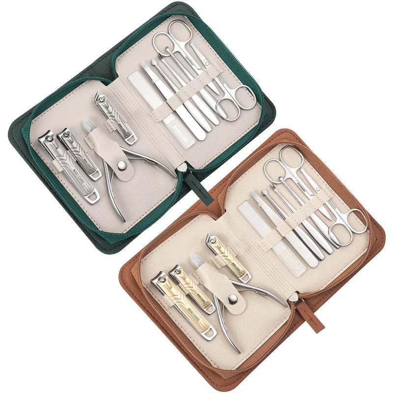 11-Piece Nail Clipper Set – Manicure & Pedicure Kit + Case Manicure Pedicure Kit Axl