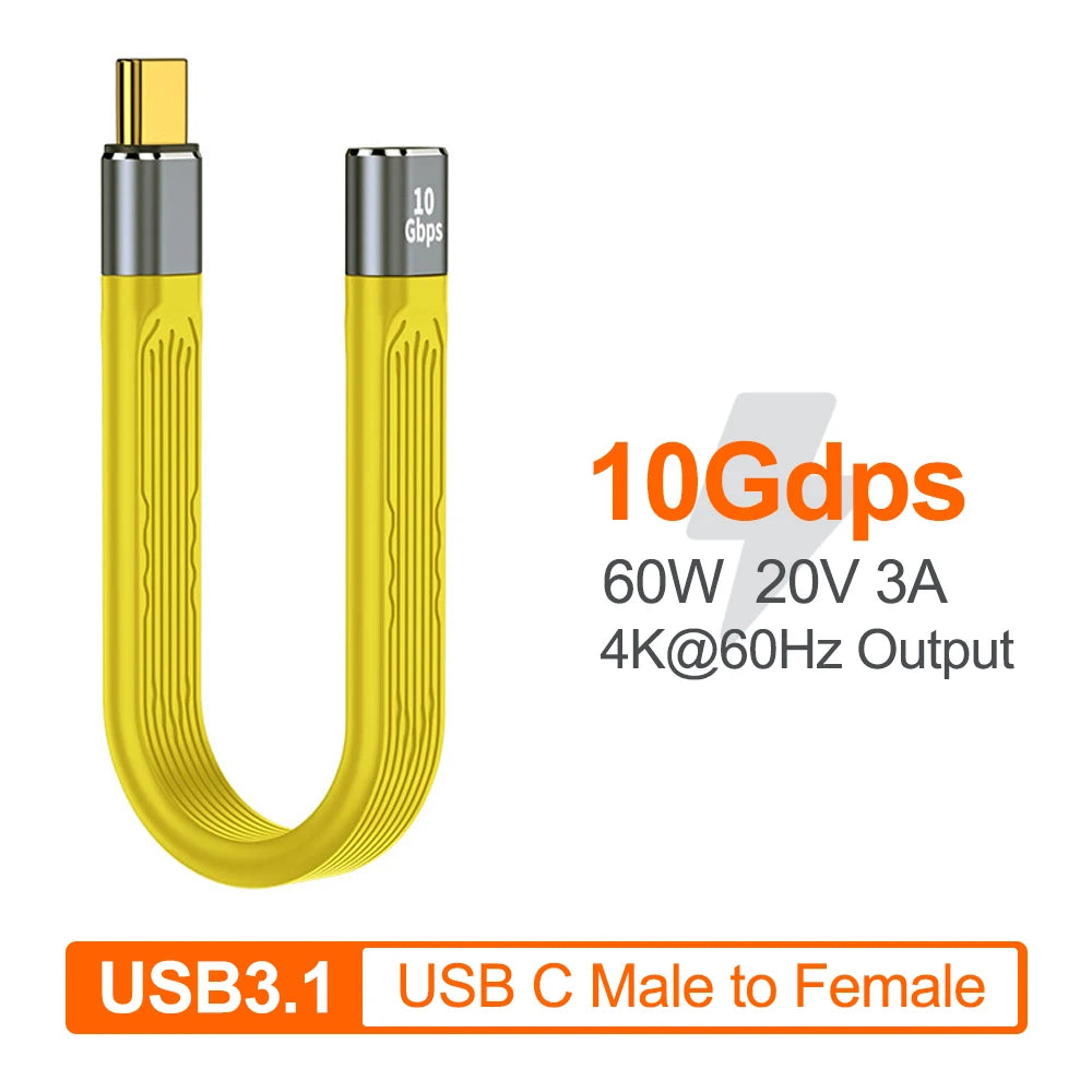USB 4 Cable 40Gbps USB-C to C 100W PD 8K 60Hz Short 13.8cm USB-C Data Cable Axl C to C 10GB MF