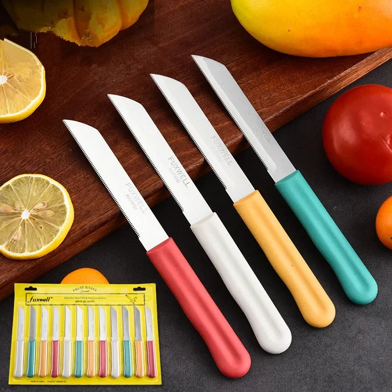 12-Piece Stainless Steel Kitchen Knife Set – Serrated & Paring Kitchen Knife Set Axl