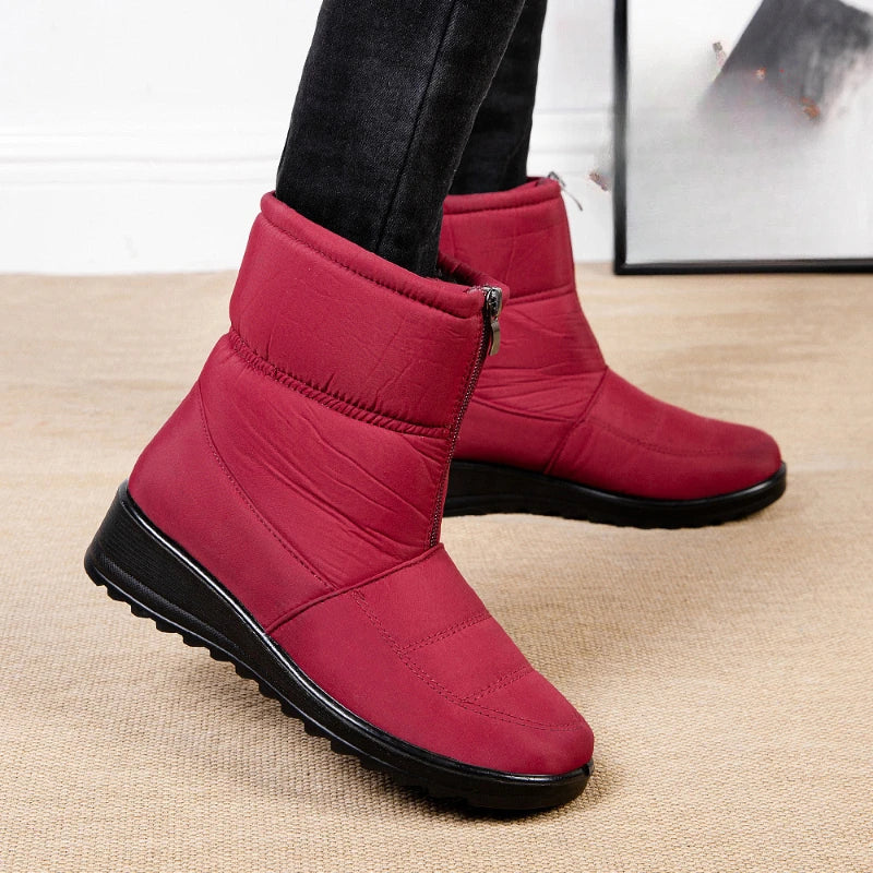 Women's Winter Snow Boots – Plush Lined Non-Slip Ankle Boots Women's Snow Boots Axl Red 35