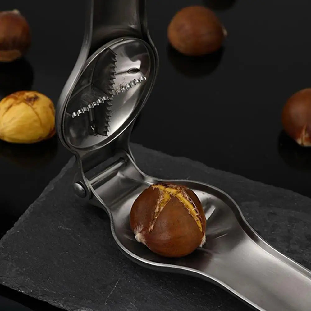 2-in-1 Stainless Steel Nut Cracker & Chestnut Opener | KITPIPI Nut Cracker Tool Axl