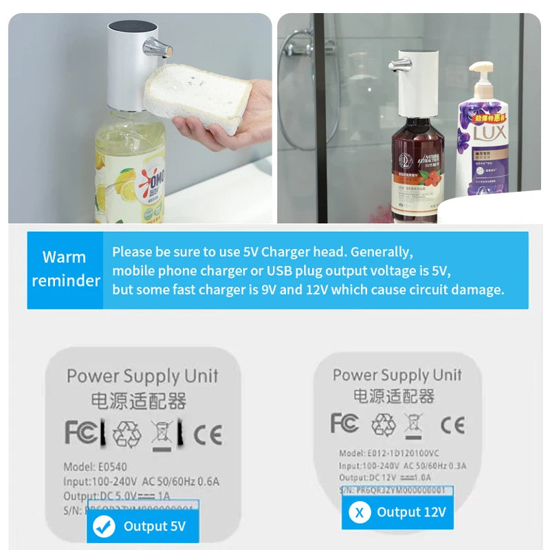 BALASHOV USB Touchless Automatic Soap Dispenser – Gel Machine Soap Dispenser Axl
