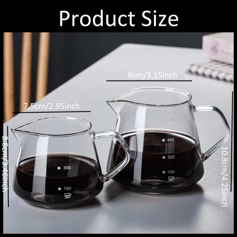 Pour Over Coffee Maker Set – Borosilicate Glass Dripper & Carafe Pour Over Coffee Set Axl