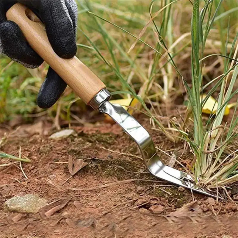Stainless Steel Garden Weeder & Dandelion Root Remover Tool Garden Weeding Tool Axl