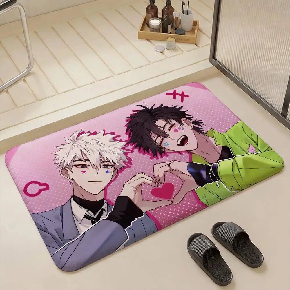 Anime Flannel Floor Mat – Non-Slip Soft Plush Indoor Rug Indoor Floor Rug Axl