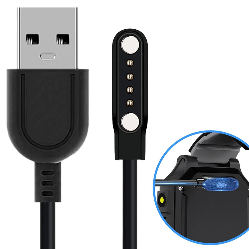 4-Pin Magnetic Smart Watch Charger Cable – GT88 KW18 KW88 Smart Watch Charger Axl