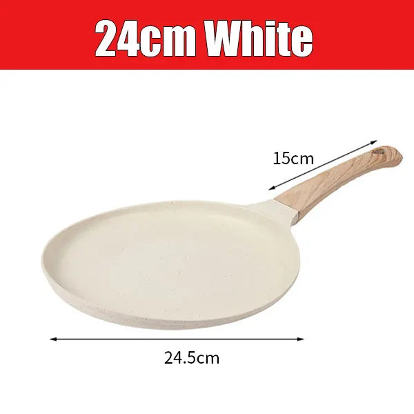 Ceramic Nonstick Griddle Pan 20/24/28cm – Crepe & Pancake Pan Nonstick Griddle Pan Axl 24cm White