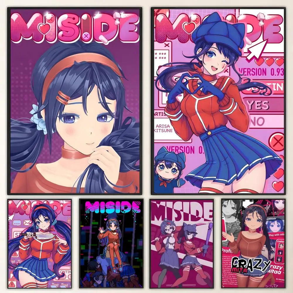 MiSide MitaMiSide Game Poster – HD Waterproof Wall Art Decor Game Art Poster Axl