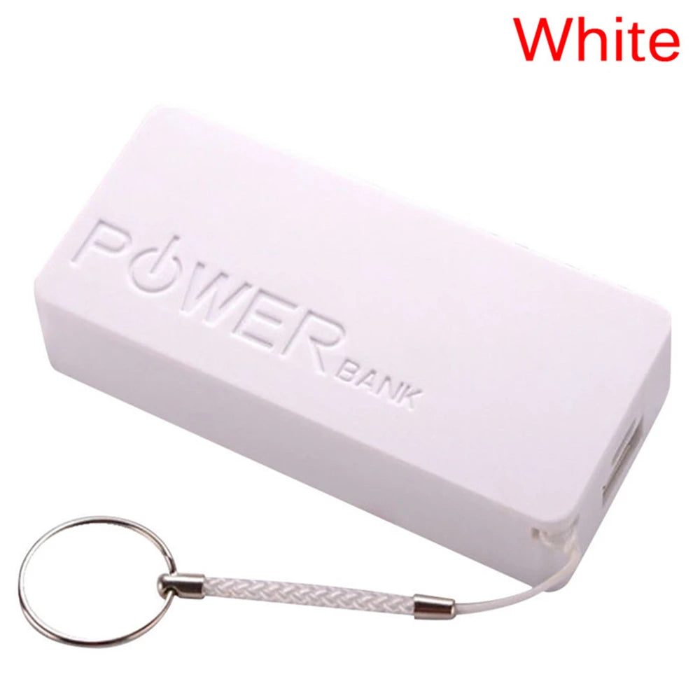 DIY 18650 Power Bank Case – 2-Slot Portable Charger Box Power Bank Case Axl WHITE