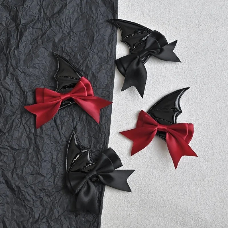 Halloween Devil Horn & Bat Wing Hair Clips – 6-Pc Cosplay Set Halloween Hair Clips Axl