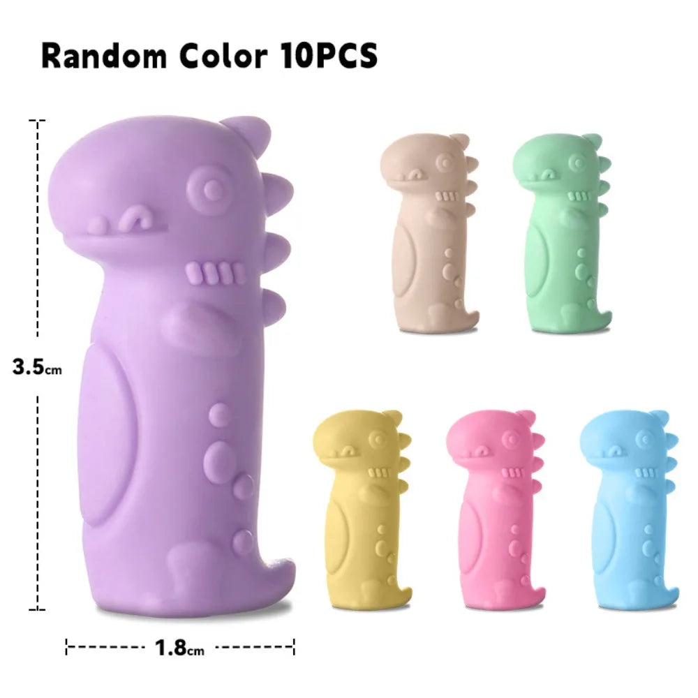 10-Pack Cartoon Pencil Cap Erasers & Extenders – Kids Gift Pencil Cap Erasers Axl Random Color-10PCS D