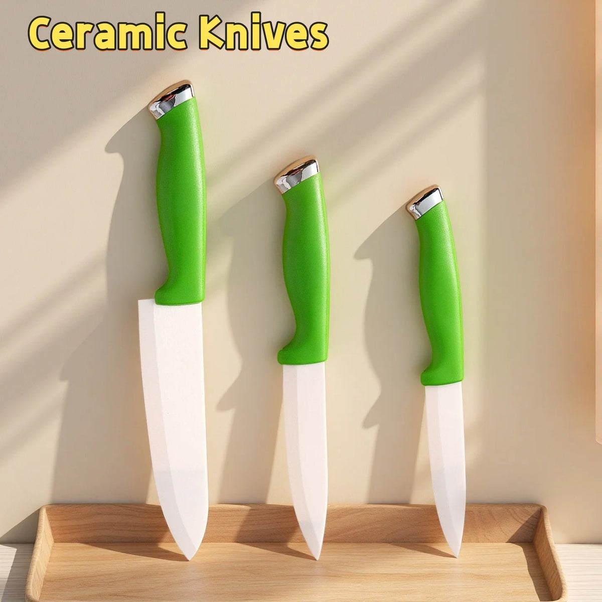 Ceramic Chef Knife Set with Sheaths – Sharp & Rust Proof Ceramic Chef Knife Axl