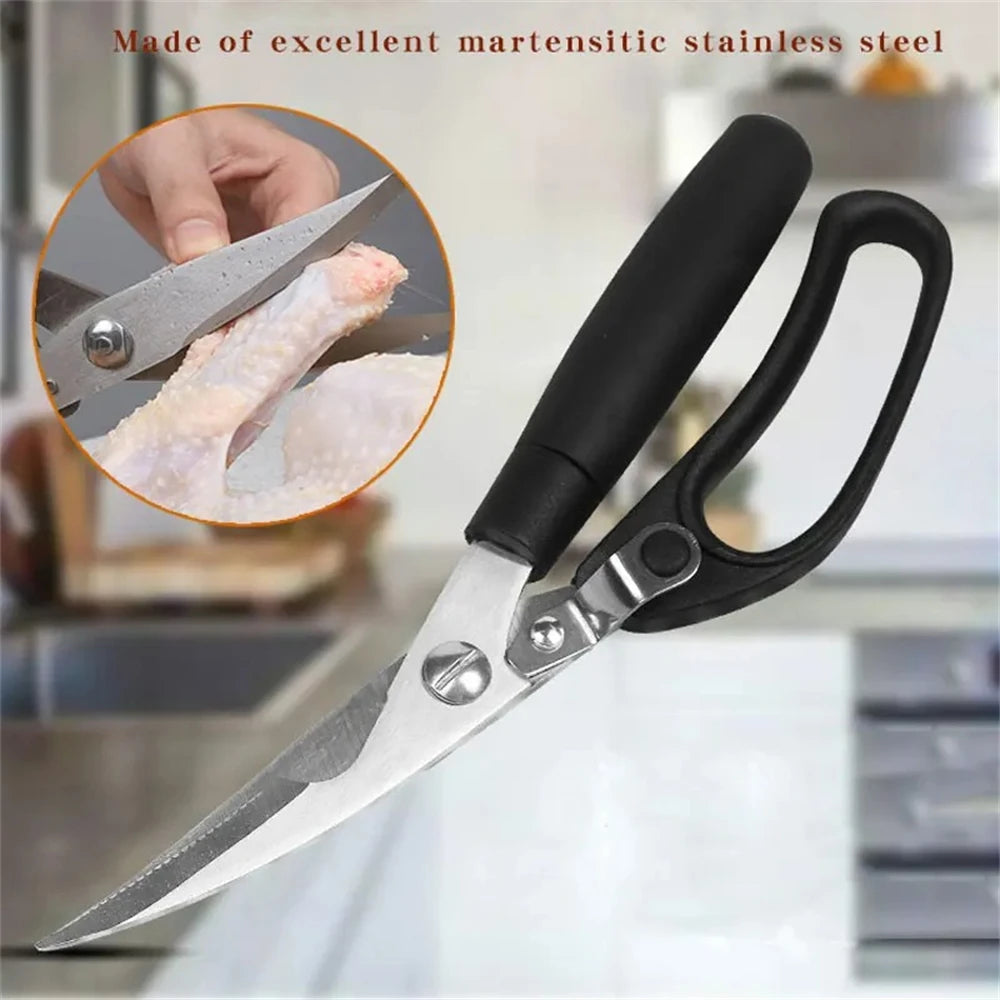 Stainless Steel Kitchen Scissors – Chicken Bone & Food Cutter Kitchen Scissors Axl