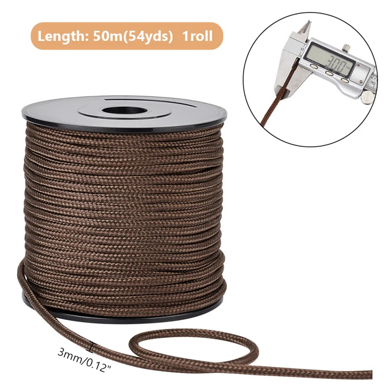 3mm Red Braided Nylon Paracord 54 Yards – Camping & DIY Rope Braided Nylon Rope Axl AECH04-11911