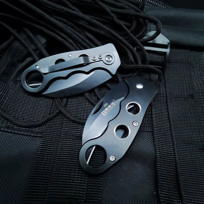 Eagle Claw Wolf Folding Knife – Curved Camping Survival Pocket Folding Pocket Knife Axl