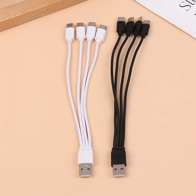 4-in-1 USB-C Charging Cable 20cm | 4 Port Type-C Splitter USB-C Charging Cable Axl