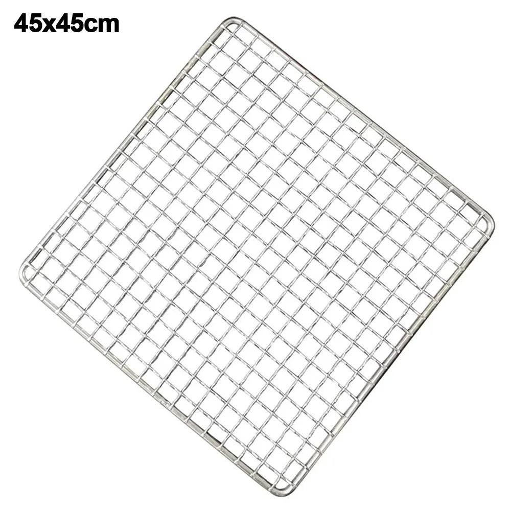 Square Iron Wire Grill Rack – Reusable BBQ Roast Cooking Grate BBQ Grill Rack Axl 45x45cm