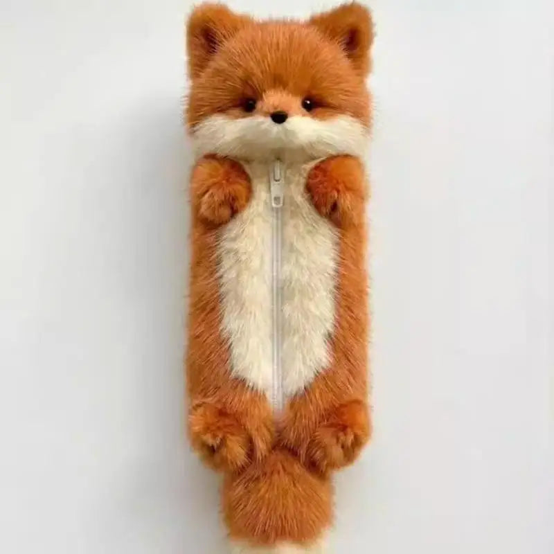 Cartoon Plush Pencil Case – Cute Animal Stationery Pouch Plush Pencil Case Axl