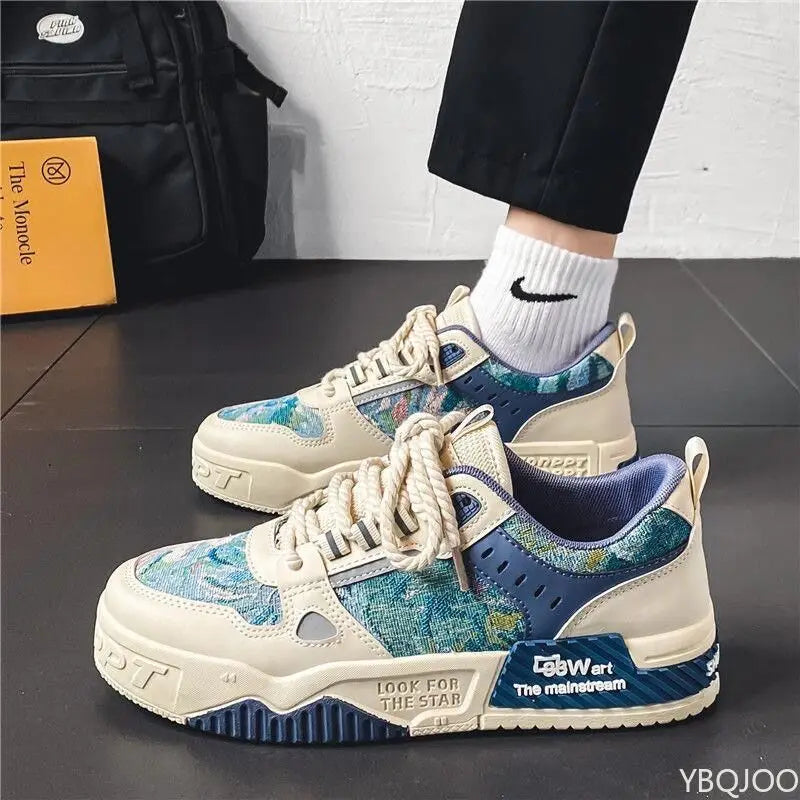 Men's Thick Sole Height Increasing Casual Sneakers | Sizes 34–49 Casual Sneakers Axl 43 Blue