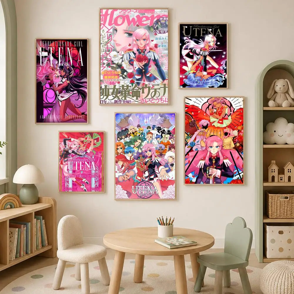 Revolutionary Girl Utena Anime Poster – Self-Stick HD Wall Art Anime Wall Poster Axl