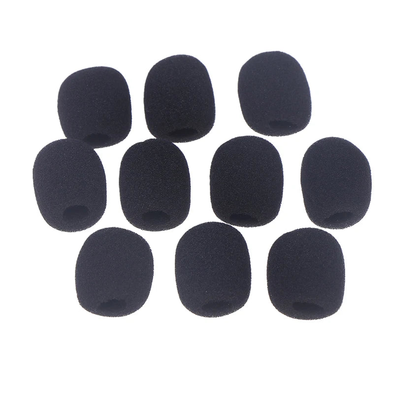 10-Pack Motorcycle Helmet Bluetooth Headset Mic Sponge Cover Mic Windscreen Cover Axl 1Set