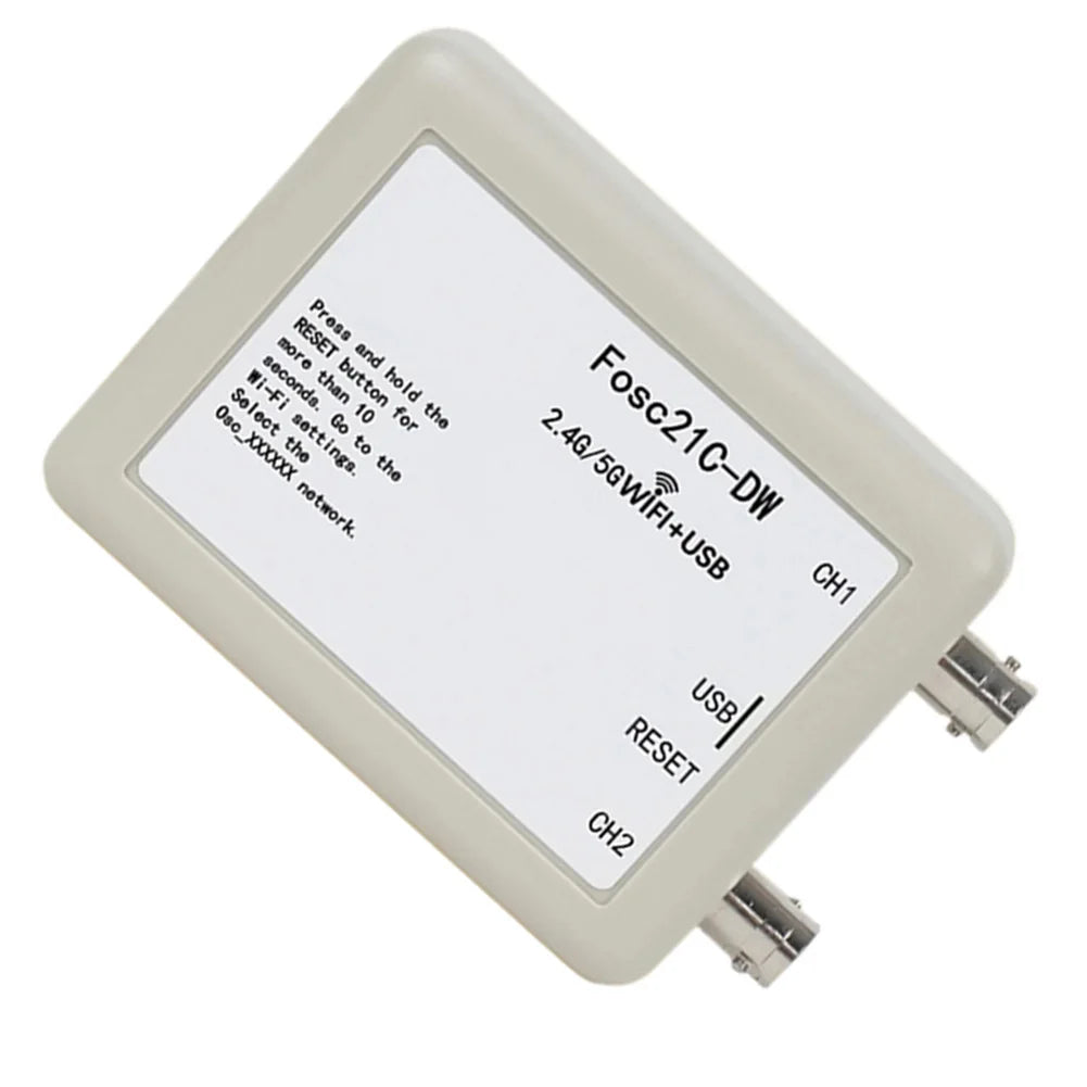 Fosc21C-DW Dual-Band WiFi USB 2-Channel Oscilloscope 2.4G/5G Wireless Oscilloscope Axl
