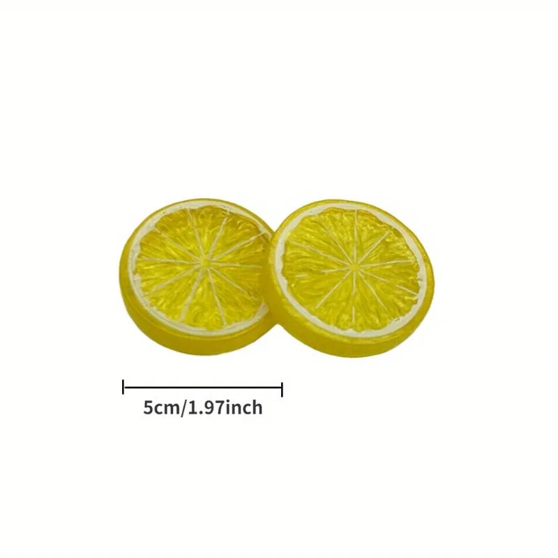 10 Pcs Artificial Lemon Slices – Fake Fruit Décor & Photo Props Artificial Fruit Decor Axl