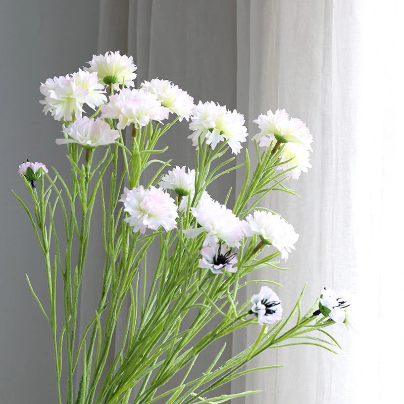 Silk Cornflower Artificial Flower Stem 70cm – Home & Wedding Artificial Flower Stem Axl