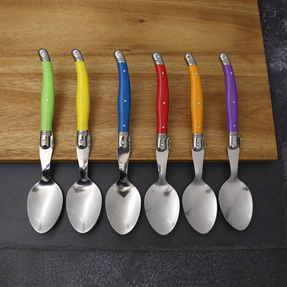 Laguiole Dinner Spoons Set of 6 – 8" Stainless Steel Tablespoons Dinner Spoon Set Axl