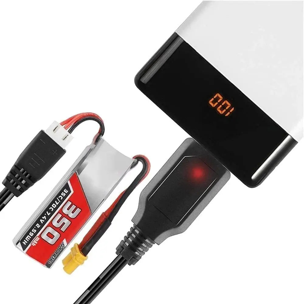 USB Battery Charger Cable 3.7V–11.1V | XH PH SM RC Hobby RC Battery Charger Axl
