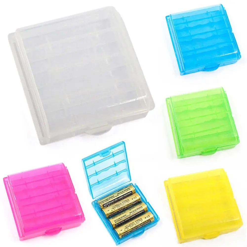 4-Battery Holder Case – AA AAA 14500 10440 Hard Plastic Box Battery Storage Case Axl