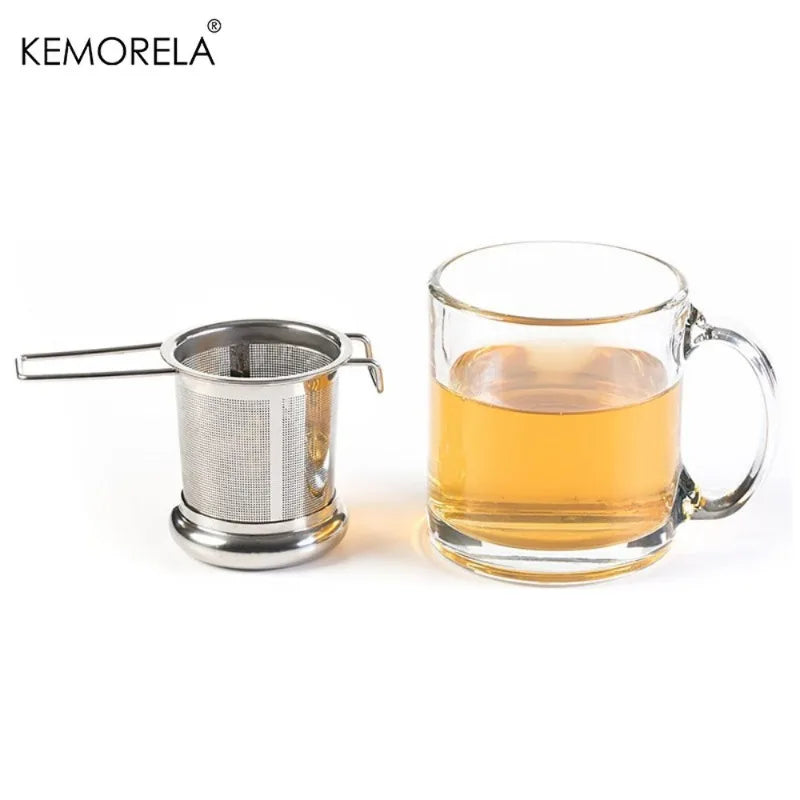 Collapsible Stainless Steel Tea Strainer with Lid | KEMORELA Tea Strainer Axl