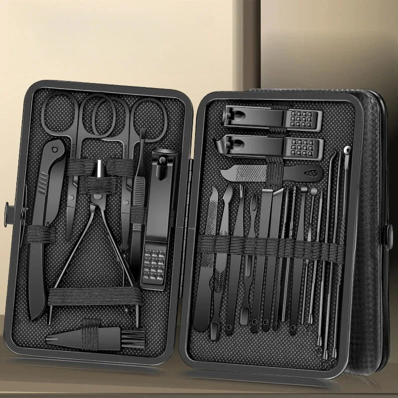 Stainless Steel Nail Clipper Set – 8 to 24 Pcs Travel Kit Nail Care Set Axl
