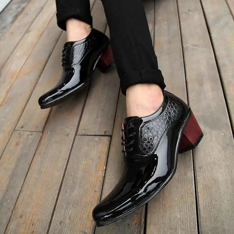 Men's Oxford Platform Dress Shoes – Pointed Toe Lace-Up Oxford Dress Shoes Axl