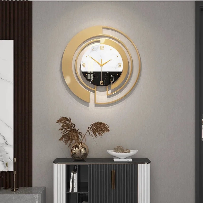Large Modern Metal Wall Clock 45cm – Minimalist Home Décor Wall Clock Axl