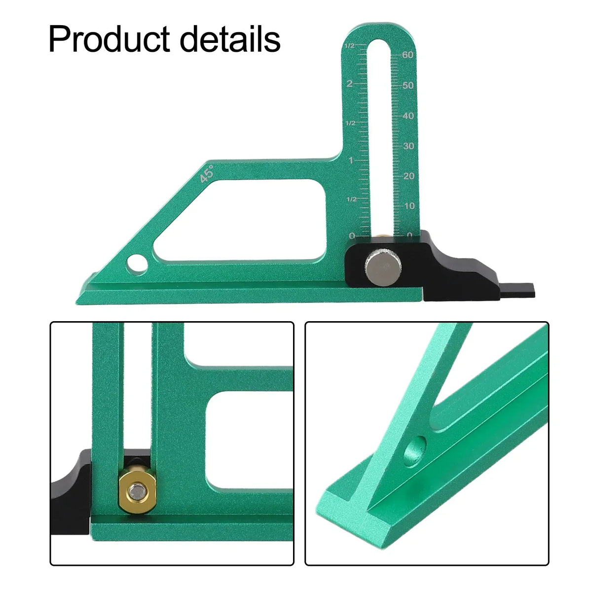 Table Saw Height Gauge 0-60mm | Metric & Inch Aluminum Tool Height Gauge Ruler Axl