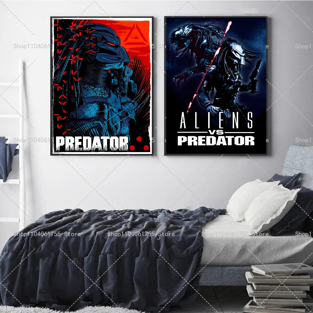 Predator Classic Movie Poster – Self-Adhesive Waterproof Wall Art Movie Wall Poster Axl