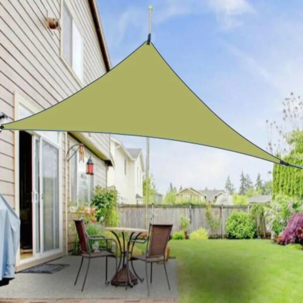 Triangle Shade Sail 3x3x3M – 98% UV Block Outdoor Canopy Outdoor Shade Sail Axl Green