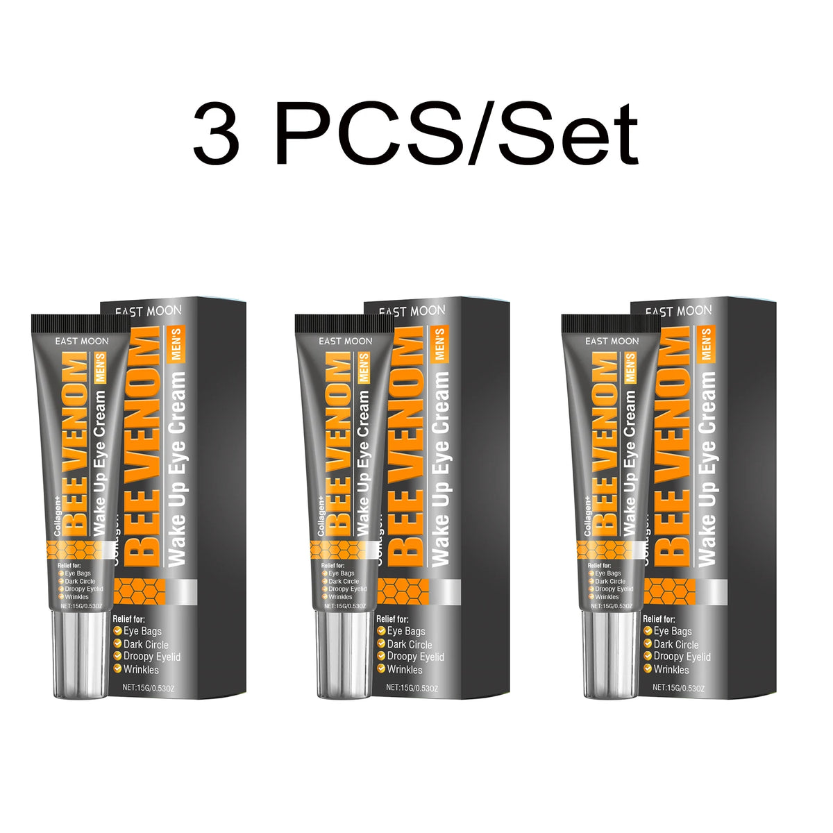 Bee Venom Eye Cream, Essence & Patches – Men's Eye Set Eye Care Set Axl Eye Cream 3PCS