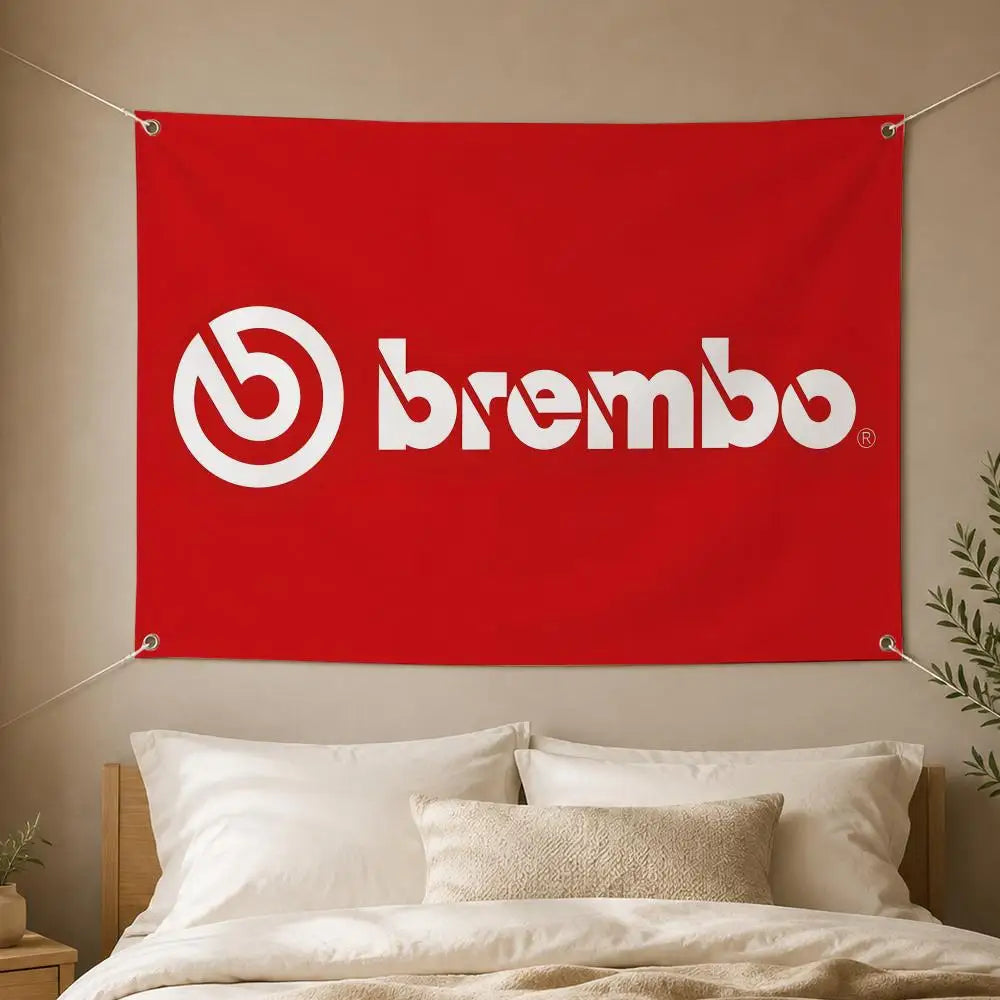 Brembo Automotive Wall Flag Banner – Indoor & Outdoor Decor Wall Flag Banner Axl