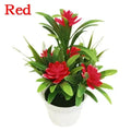 Multi-Color Artificial Lotus Flower with Pot | Home Decor Artificial Flower Decor Axl Red