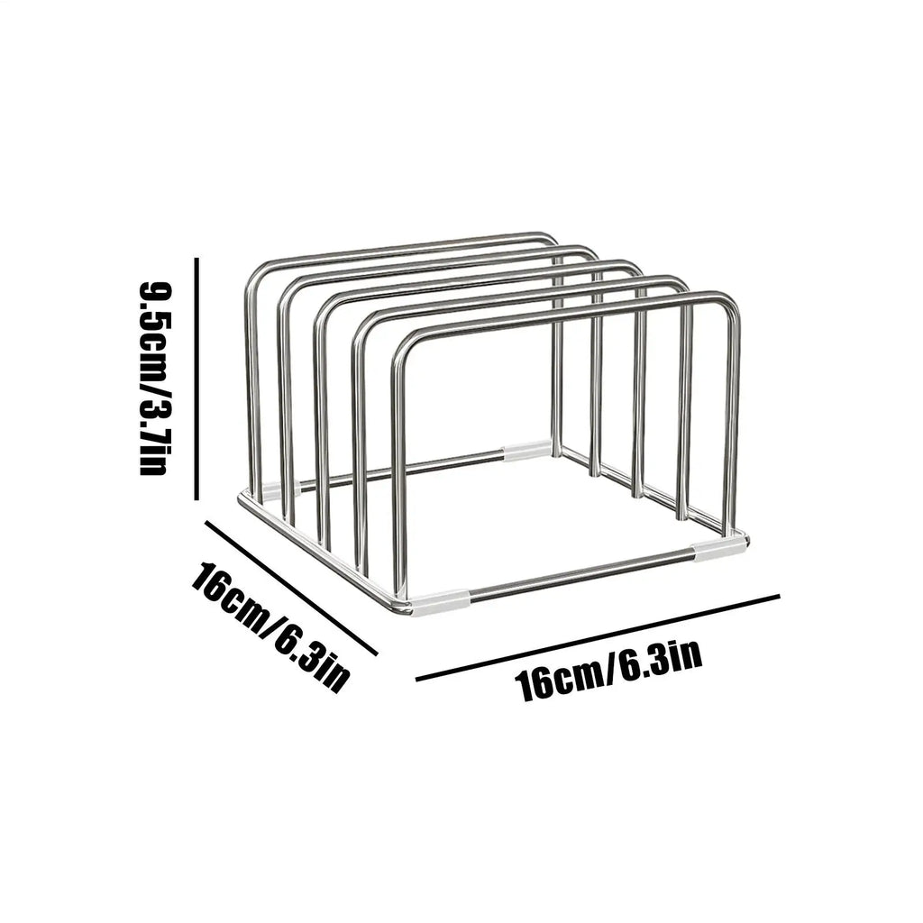 Stainless Steel Cutting Board Holder Stand | Space-Saving Kitchen Board Organizer Axl