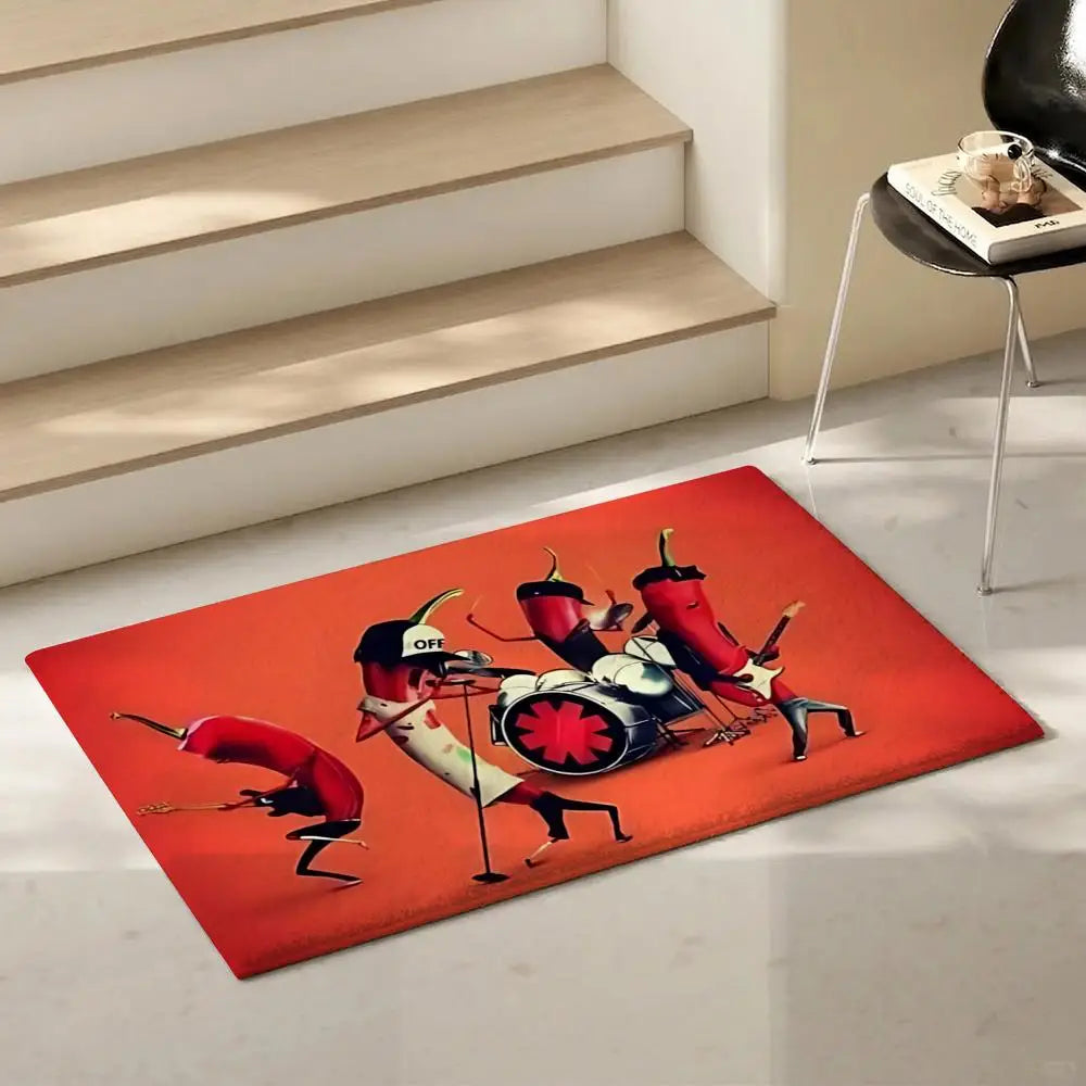Rock Band Flannel Floor Mat – Soft Non-Slip Indoor Area Rug Indoor Area Rug Axl