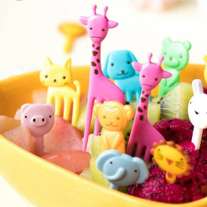 50/60 Pcs Cartoon Fruit Forks – Party Dessert & Snack Picks Party Food Picks Axl