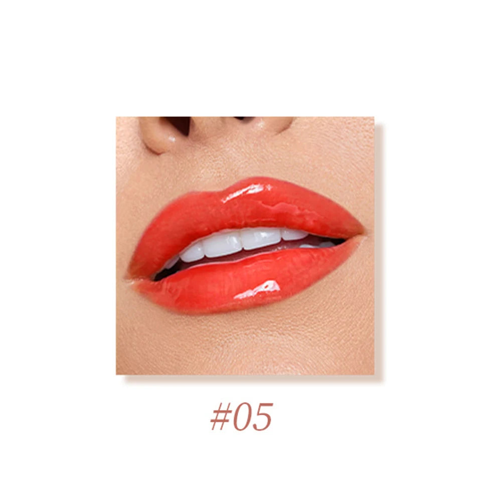 Press-Type Glossy Lip Glaze Pen – Vegan Lip Tint | 2.5g Glossy Lip Glaze Pen Axl 05 1pcs NO LOGO